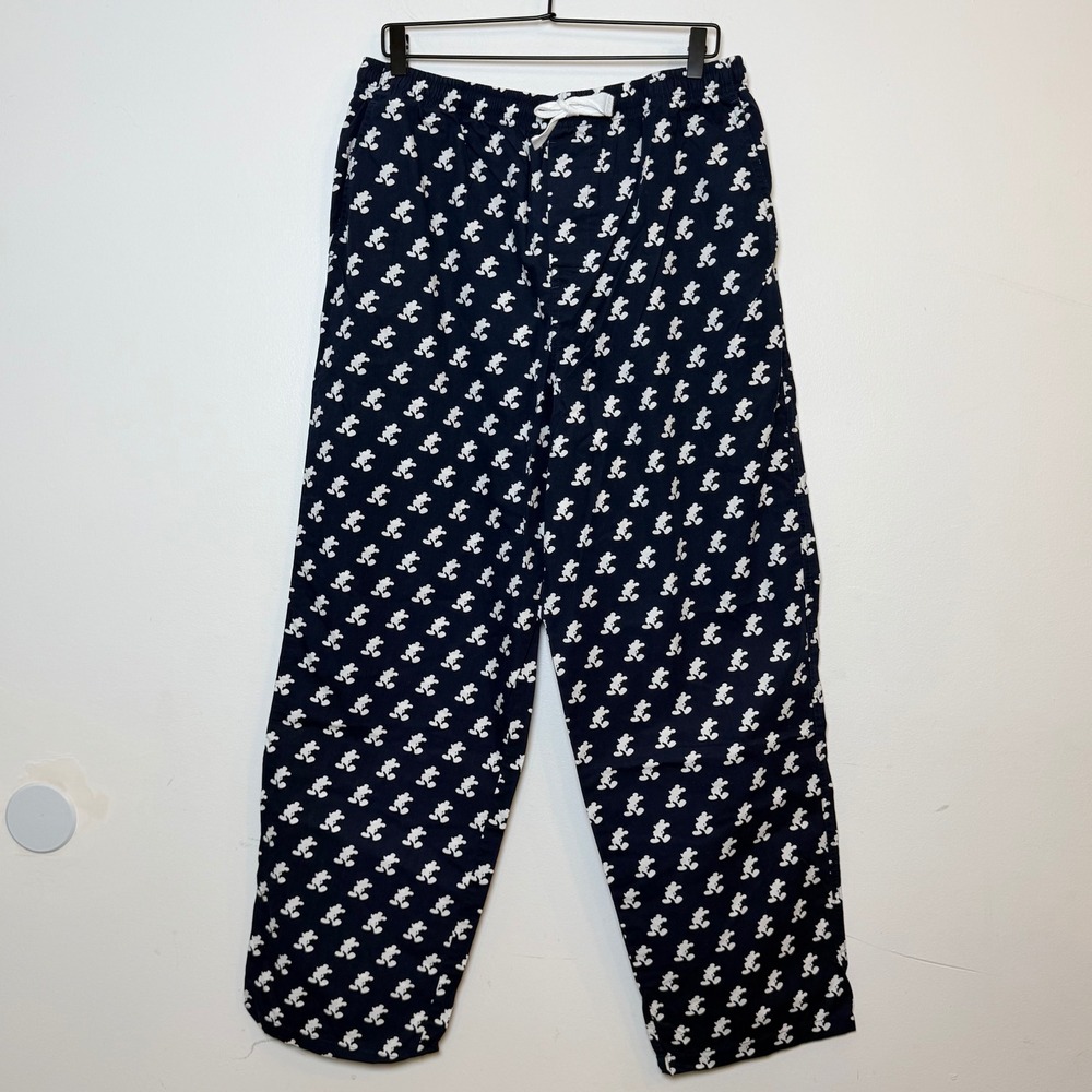 Disney Parks Mickey Mouse All-Over Print Navy Blue Lounge Pajama Pants Size L